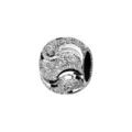 Charms Thabora en argent rhodi&eacute; boule granit&eacute;e diamant&eacute;e en forme de vagues