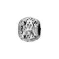 Bracelets sur Artemare : Charms Thabora en argent rhodi&eacute; boule granit&eacute;e avec zig-zag cisel&eacute;