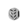 Bracelets sur Artemare : Charms Thabora en argent rhodi&eacute; boule granit&eacute;e et ajour&eacute;e en &eacute;pis