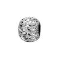 Bracelets sur Artemare : Charms Thabora en argent rhodi&eacute; boule granit&eacute;e avec diamantage en arcs de cercle