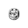 Charms Thabora en argent rhodi&eacute; boule granit&eacute; et diamantage en forme de lames