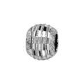 Bracelets sur Artemare : Charms Thabora en argent rhodi&eacute; boule granit&eacute;e avec rainures facet&eacute;es