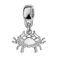 Charms Thabora en argent rhodi&eacute; zodiaque d&eacute;coup&eacute; suspendu cancer crabe Artemare