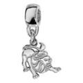 Charms Thabora en argent rhodi&eacute; zodiaque d&eacute;coup&eacute; suspendu lion