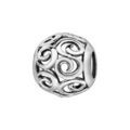 Charms Thabora en argent rhodi&eacute; boule ajour&eacute;e en spirales