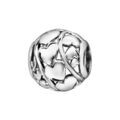 Charms Thabora en argent rhodi&eacute; boule ajour&eacute;e en 3 rang&eacute;es de coeurs