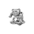 Bracelets sur Artemare : Charms Thabora en argent rhodi&eacute; chat enroul&eacute;