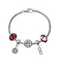 Bracelets sur Artemare : Composition bracelet Charms Thabora tendresse et verre de Murano v&eacute;ritable
