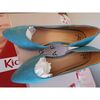 Ballerines Anna F. Escarpins en parfait &eacute;tat port&eacute;e une dois Bleu