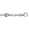 Bracelets sur Artemare : Bracelet en acier alternance de maillons grains de caf&eacute; et petits &eacute;l&eacute;ments - longueur 20.5cm