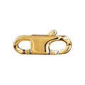 Fermoir plat en plaqu&eacute; or ouvert - largeur 4mm