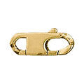 Fermoir plat en plaqu&eacute; or ouvert - largeur 5mm