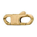 Fermoir plat en plaqu&eacute; or ouvert - largeur 6mm
