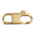 Fermoir plat en plaqu&eacute; or ouvert - largeur 7mm