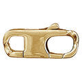 Fermoir plat en plaqu&eacute; or ouvert - largeur 9mm