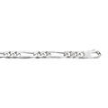 Chaine sur Artemare : Bracelet en argent rhodi&eacute; cha&icirc;ne mailles 1+2 largeur 5mm et longueur 21cm