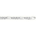 Chaine sur Artemare : Cha&icirc;ne en argent rhodi&eacute; mailles 1+3 largeur 5mm et longueur 50cm
