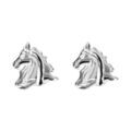 Boucles d'oreille sur Artemare : Boucles d'oreilles en argent t&ecirc;te de cheval et fermoir poussette
