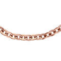 Colliers sur Artemare : Cha&icirc;ne en acier et PVD rose maille jaseron 42cm + 4cm de rallonge