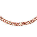 Cha&icirc;ne en acier et PVD rose maille jaseron largeur 2mm et longueur 80cm