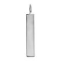 Pendentif en argent plaque rectangulaire verticale &agrave; graver - largeur 7mm Artemare