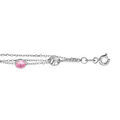 Bracelets sur Artemare : Bracelet en argent rhodi&eacute; 3 cha&icirc;nes avec oxydes color&eacute;s - longueur 16cm + 3cm de rallonge