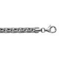 Chaine sur Artemare : Bracelet en argent rhodi&eacute; cha&icirc;ne maille palmier - longueur 19cm
