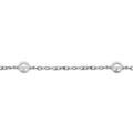 Bracelets sur Artemare : Bracelet en argent rhodi&eacute; cha&icirc;ne avec 3 perles blanches d'eau douce 16cm + 3cm