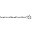 Bracelet en argent rhodi&eacute; cha&icirc;ne maille Singapour - largeur 2,2mm - longueur 18cm