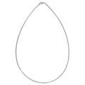 Collier en argent rhodi&eacute; maille om&eacute;ga ronde - largeur 1,35mm et longueur 45cm Artemare