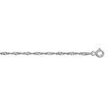 Cha&icirc;ne en argent rhodi&eacute; maille Singapour largeur 2mm et longueur 45cm Artemare