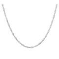 Chaine sur Artemare : Cha&icirc;ne en argent rhodi&eacute; maille Singapour largeur 1,5mm et longueur 50cm