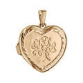 Pendentif en argent et dorure jaune cassolette coeur avec arbre de vie grav&eacute; sur le dessus - dimension 20mm - possibilit&eacute; d'ins&eacute;rer 1 ou 2 photos droite et gauche Artemare