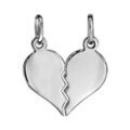 Pendentifs sur Artemare : Pendentif en argent s&eacute;cable coeur &agrave; partager en zig-zag