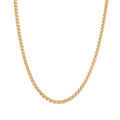 Collier en plaqu&eacute; or maille palmier longueur 45cm Artemare