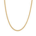 Collier en plaqu&eacute; or maille palmier longueur 50cm Artemare