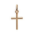 Pendentif croix en plaqu&eacute; or fine - moyen mod&egrave;le 18mm
