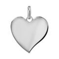 Pendentifs sur Artemare : Pendentif en argent coeur moyen mod&egrave;le de 23mm - plaque prestige