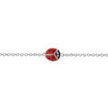 Bracelet pour enfant en argent avec petite coccinelle - longueur 14cm + 2cm de rallonge Artemare