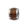 Charms Thabora grand mod&egrave;le pour homme en acier forme tonneau court aspect bois marron Artemare