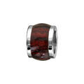 Charms Thabora grand mod&egrave;le pour homme en acier forme tonneau court aspect bois marron fonc&eacute;