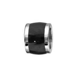 Charms Thabora grand mod&egrave;le pour homme en acier forme tonneau court noir