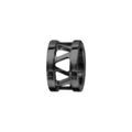 Bracelets sur Artemare : Charms Thabora grand mod&egrave;le pour homme en acier et PVD noir anneau ajour&eacute; en triangles