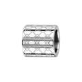 Charms Thabora grand mod&egrave;le pour homme en acier forme tube avec motif alv&eacute;oles