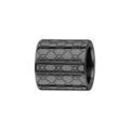 Bracelets sur Artemare : Charms Thabora grand mod&egrave;le pour homme en acier et PVD noir forme tube avec motif alv&eacute;oles