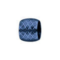 Bracelets sur Artemare : Charms Thabora grand mod&egrave;le pour homme en acier et PVD bleu forme tube avec quadrillage
