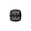Bracelets sur Artemare : Charms Thabora grand mod&egrave;le pour homme en acier et PVD noir forme tube avec quadrillage