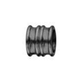 Bracelets sur Artemare : Charms Thabora grand mod&egrave;le pour homme en acier et PVD noir forme double anneaux &eacute;vas&eacute;s