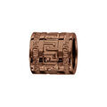 Bracelets sur Artemare : Charms Thabora grand mod&egrave;le pour homme en acier et PVD marron forme tube avec m&eacute;andres grecs