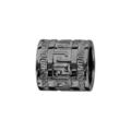 Charms Thabora grand mod&egrave;le pour homme en acier et PVD noir forme tube avec m&eacute;andres grecs Artemare